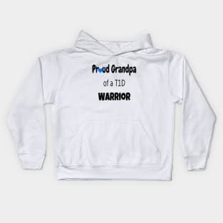 Proud Grandpa Black Text Blue Heart Kids Hoodie